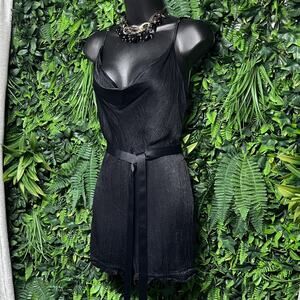 KARINA GRIMALDI ROCHI Romper Women Small Cowl‎ Neckline Tie Waist Jumpsuit 2783